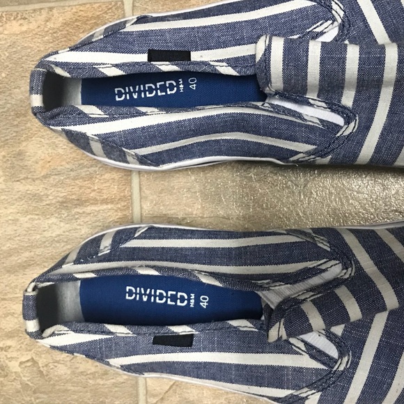 H&M Stripe Laceless Slide On Unisex W•7.5 - Picture 5 of 8